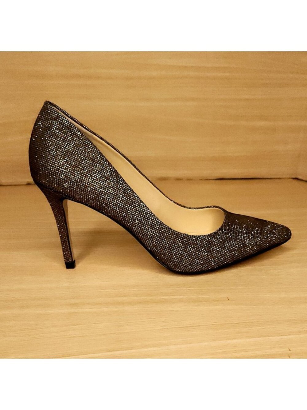 Jessica Simpson Womens New Gold Black Sparkle 3 Inch Pumps Heels 7.5